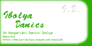 ibolya danics business card